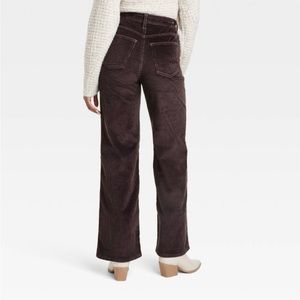 High waisted brown corduroy pants
